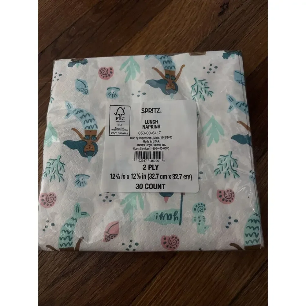 30ct Mermaid Lunch Party Napkins - Spritz NEW